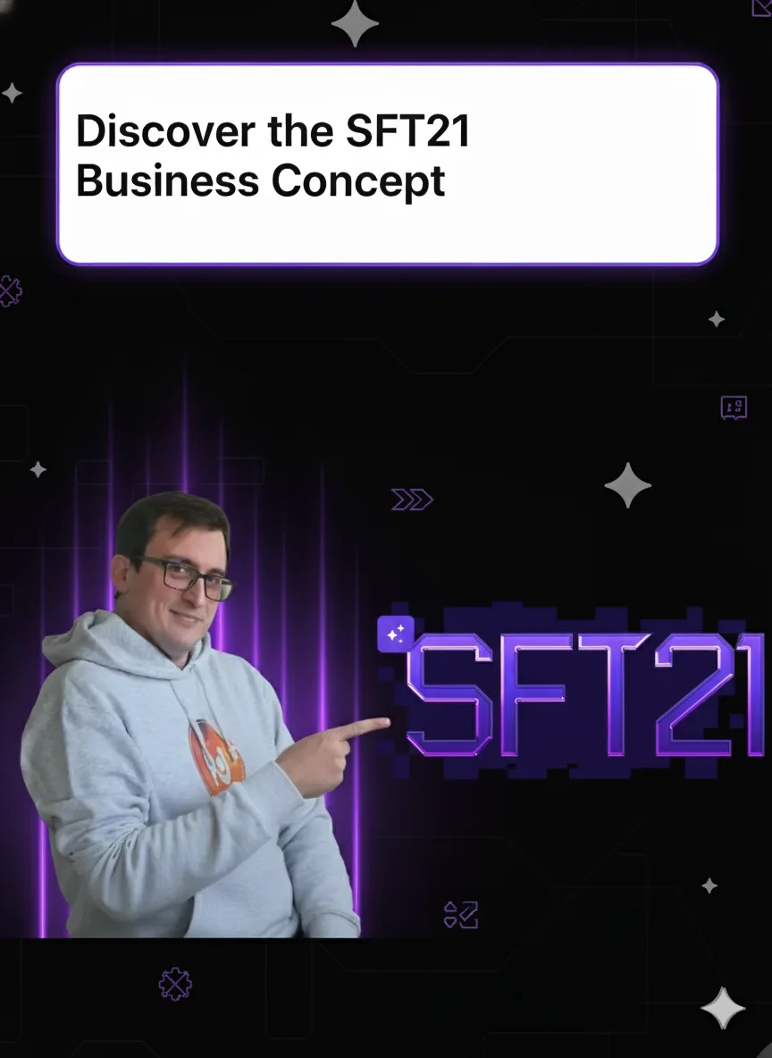 Filip Dorić presenting the Best Business Concept Online in a futuristic purple design inspired by modern digital trends